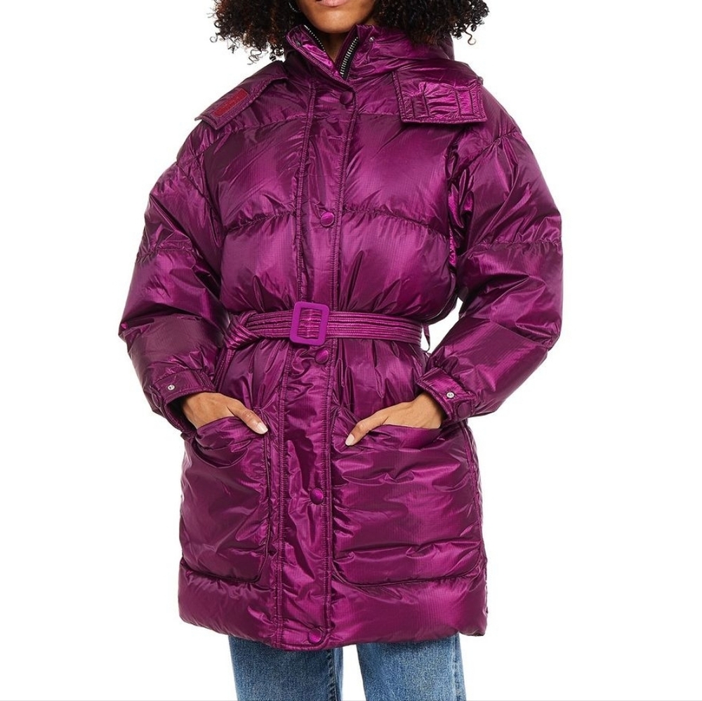 Ienki Ienki Metallic Pink Down Puffer Jacket